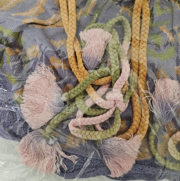 Anthropologie Flounce Knit Cropped Tassle Tank Top in Purple and Orange NWT - Picture 15 of 15